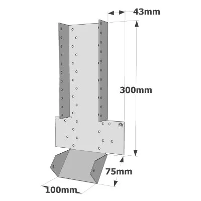 Sabot à pente réglable - Réf. SPR100/300