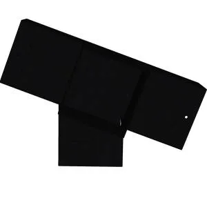 Connecteur SUNDIY pente 20° Noir mat RAL 9005 - 120mm à 4 directions - Forme T4