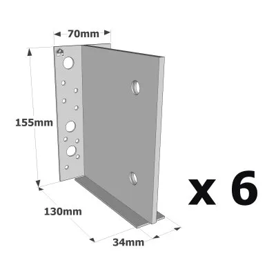 Etrier à âme intérieure pour le BOIS - Réf. ETNM155/130/2_6