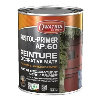 RUSTOL-PRIMER AP.60 : Primaire et finition antirouille mat - Réf. 783