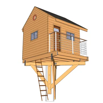 Les plans que nous allons vous envoyer correspondent à cette cabane perchée