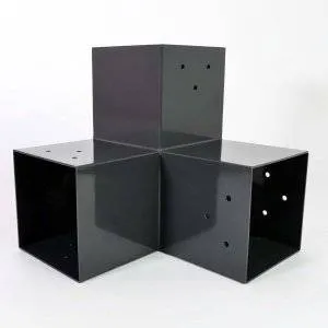 Connecteur SUNDIY Anthracite RAL 7016 - 90mm à 3 directions - Forme L