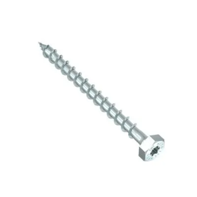 HECO-TOPIX-plus, tête hexagonale combinée, tête hexagonale + T-Drive, filet total, zingué blanc, A3K - Réf. 61232