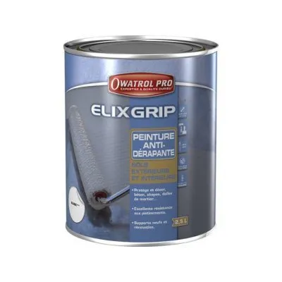 Peinture antidérapante pour sols extérieurs et intérieurs (ELIXGRIP) - Réf. ELIGRIP2.5GC
