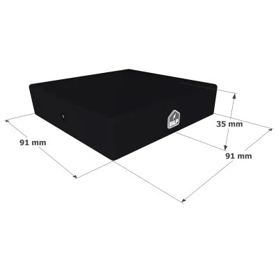 Chapeau pyramide NOIR pour poteau bois 90x90mm - Réf. CABOCHON90PB