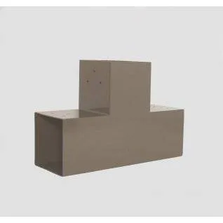 Connecteur SUNDIY gris taupe RAL 7006 - 90mm à 3 directions - Forme T