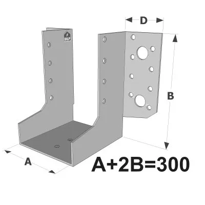 Sabots à ailes extérieures, gamme SAE SUR MESURE (épaisseur 2mm, profondeur 84mm) - Réf. SAEL300/60/2X