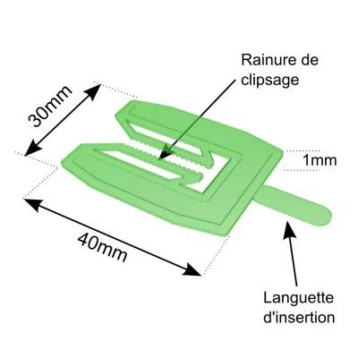 Cales Fourchette SOLO, 30x40mm - Réf. CVP7011