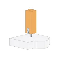 PBWS-Z fixé avec 2 vis SSH