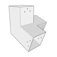 Aperçu du connecteur à 3 directions – pente 20° – 120 mm – Forme L1