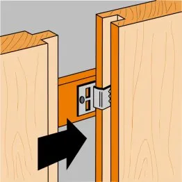 Fixation de lame de lambris bois par CLIP avant emboîtement.