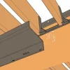 Chéneau Aluminium - Couleur : gris beige - longueur : 2m