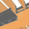 Écartement entre les chéneaux Gris Anthracite RAL 7016 et le mécanisme SUNDIY, et espacement de fixation minimal
