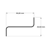 Chéneau Aluminium - Couleur : noir mat - longueur : 2m