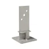 Pied de poteau en âme avec platine - Inox A2 - Réf. PPSDT230IX_10