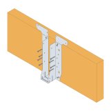 Fixation par les brides latérales sur un support bois massif