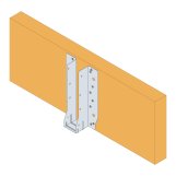 Fixation par les brides latérales sur un support bois massif