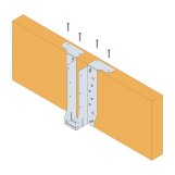 Fixation par les brides supérieures sur un support bois massif