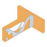 Fixation d’une poutre métallique ajourée par les brides latérales sur un support bois massif